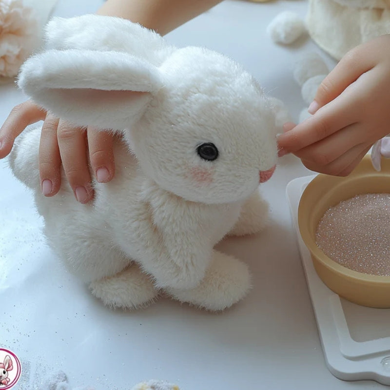 Realistic Bunny Plush Toy Soft Rabbit Stuffed Animal Cute Cuddly Bunny