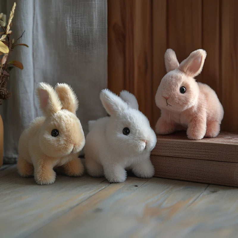Realistic Bunny Plush Toy Soft Rabbit Stuffed Animal Cute Cuddly Bunny