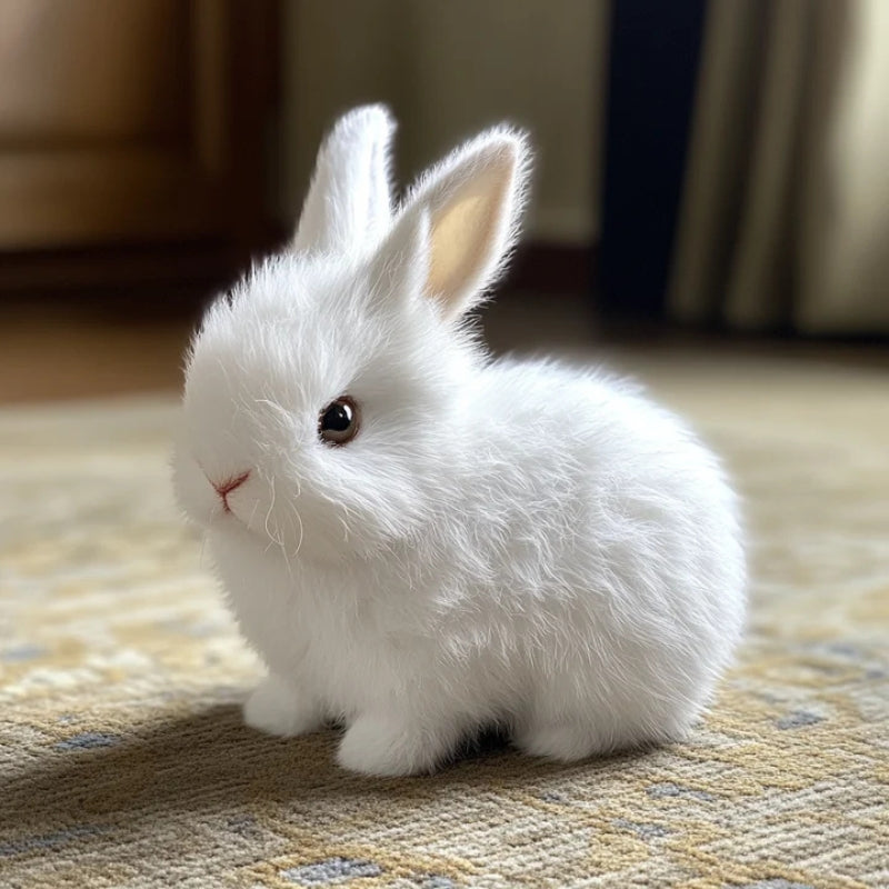 Realistic Bunny Plush Toy Soft Rabbit Stuffed Animal Cute Cuddly Bunny
