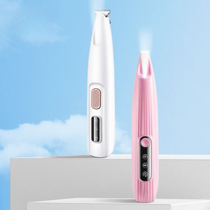 Rechargeable Cordless Pet Paw Trimmer LED Light Precision Grooming Clipper