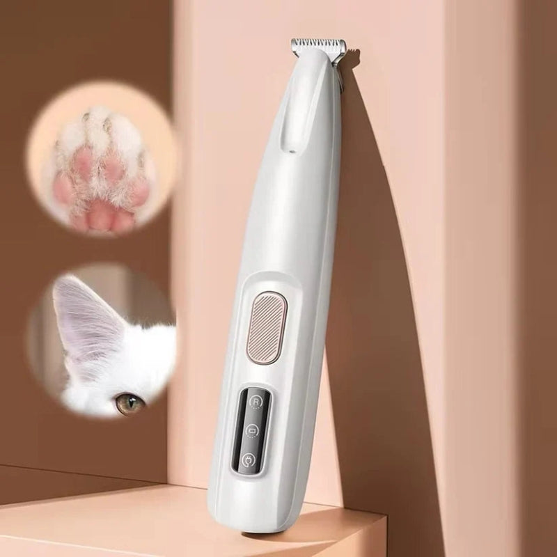 Rechargeable Cordless Pet Paw Trimmer LED Light Precision Grooming Clipper