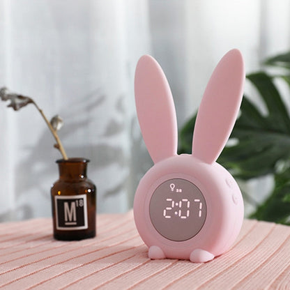Rechargeable LED Digital Alarm Clock Wide Display Flush Button Design