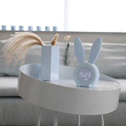 Rechargeable LED Digital Alarm Clock Wide Display Flush Button Design
