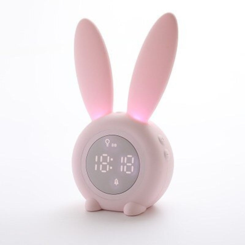 Rechargeable LED Digital Alarm Clock Wide Display Flush Button Design