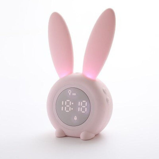 Rechargeable LED Digital Alarm Clock Wide Display Flush Button Design