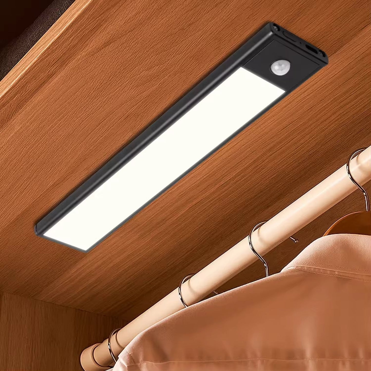 Rechargeable Motion Sensor LED Cabinet Light USB Wireless Under Cabinet Light for Kitchen Closet Wardrobe