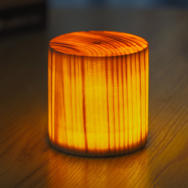 Rechargeable Wooden LED Table Lamp Touch Control Bedside Desk Lighting