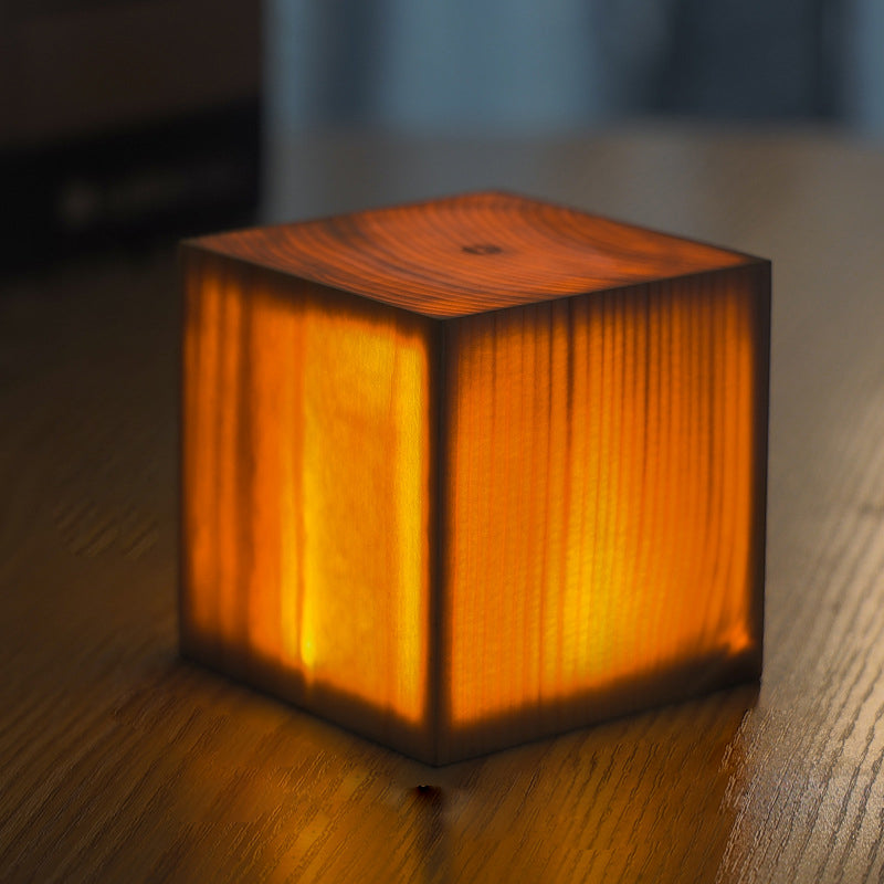 Rechargeable Wooden LED Table Lamp Touch Control Bedside Desk Lighting