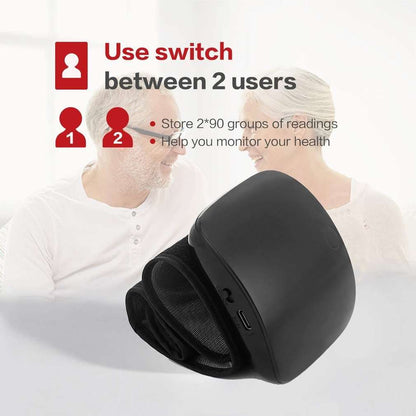 Rechargeable Wrist Blood Pressure Monitor Voice Guidance LCD Display