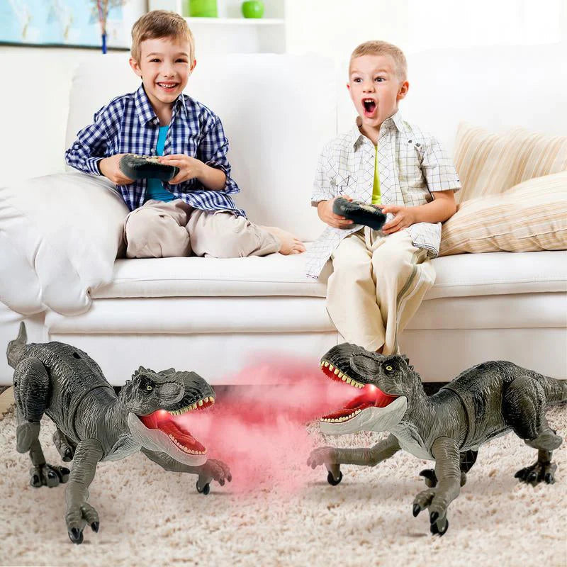 Remote Control Dinosaur Toy with Mist Spray and Realistic Movements