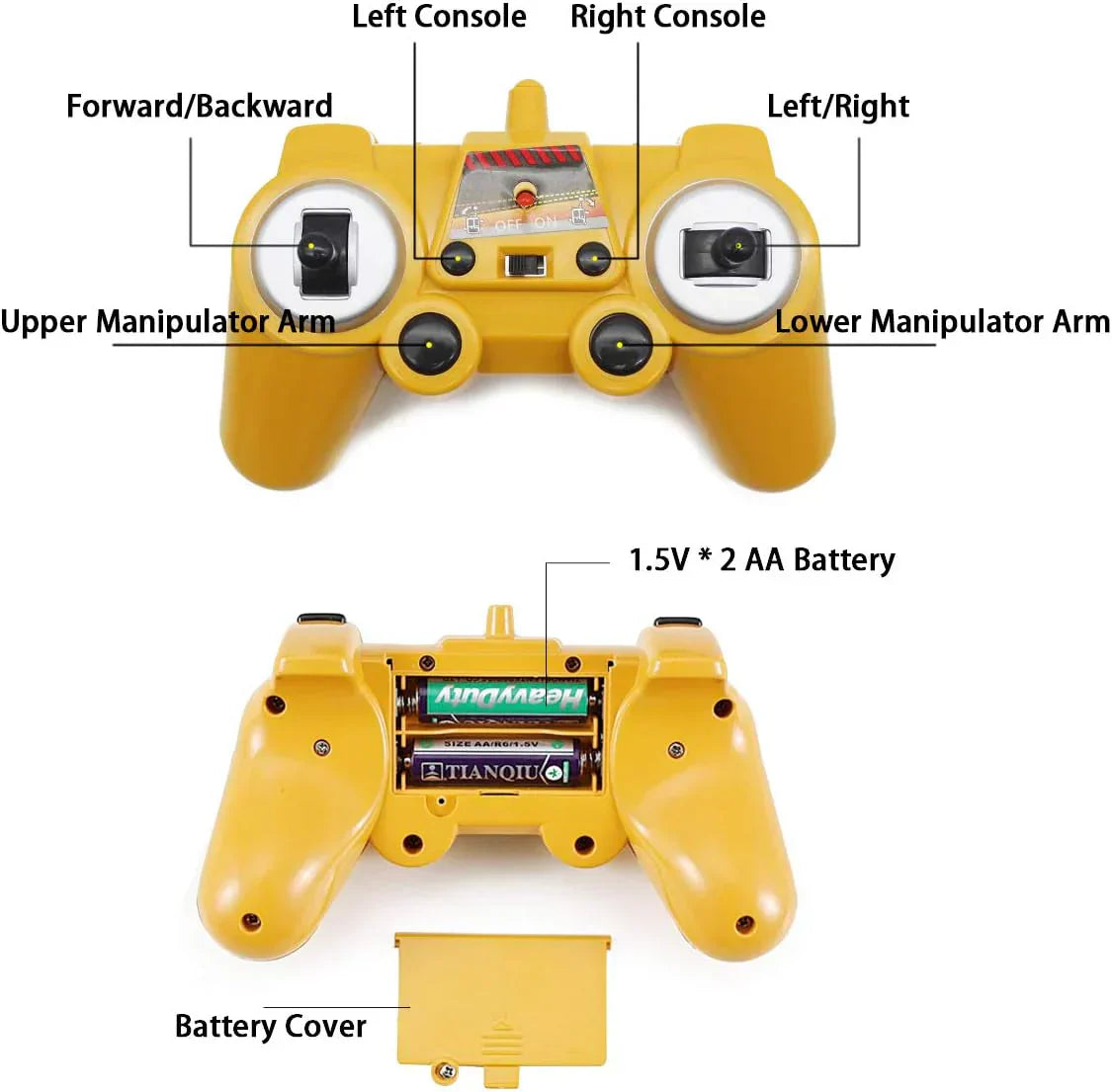 Remote Control Excavator Toy RC Construction Vehicle Kids