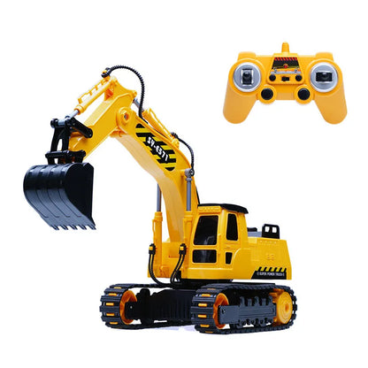 Remote Control Excavator Toy RC Construction Vehicle Kids