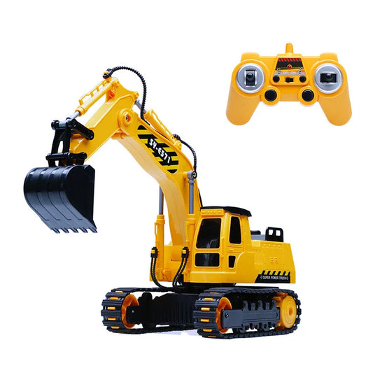 Remote Control Excavator Toy with Moving Arm and Bucket Construction Truck for Kids