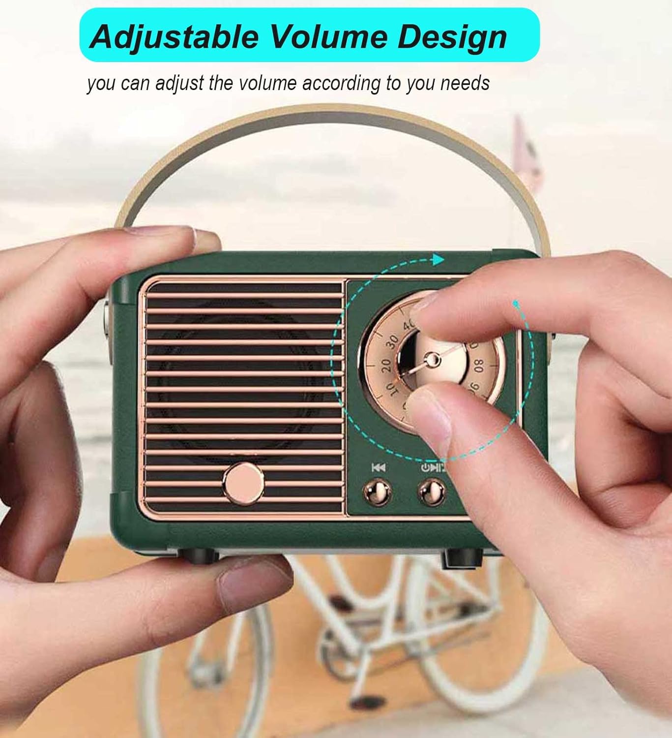 Retro Bluetooth Speaker with Wireless Connectivity and Classic Vintage Design