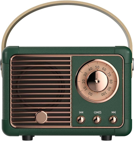 Retro Bluetooth Speaker with Wireless Connectivity and Classic Vintage Design