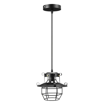 Retro Industrial Pendant Light Vintage Black Hanging Ceiling Lamp