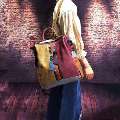 Retro Leather Women's Handbag Genuine Leather Shoulder Backpack Vintage Style