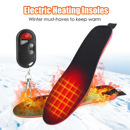 Reusable Heated Insoles Adjustable Warmth Winter Foot Comfort
