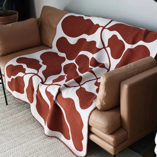 Reversible Nordic Style Acrylic Throw Blanket Cozy Warm Living Room Bedroom