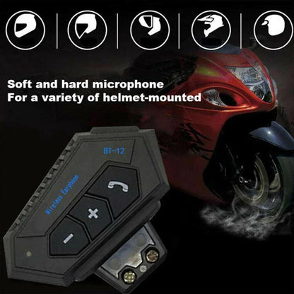 RideSync Wireless Motorcycle Helmet Headset for Safe Communication and Riding