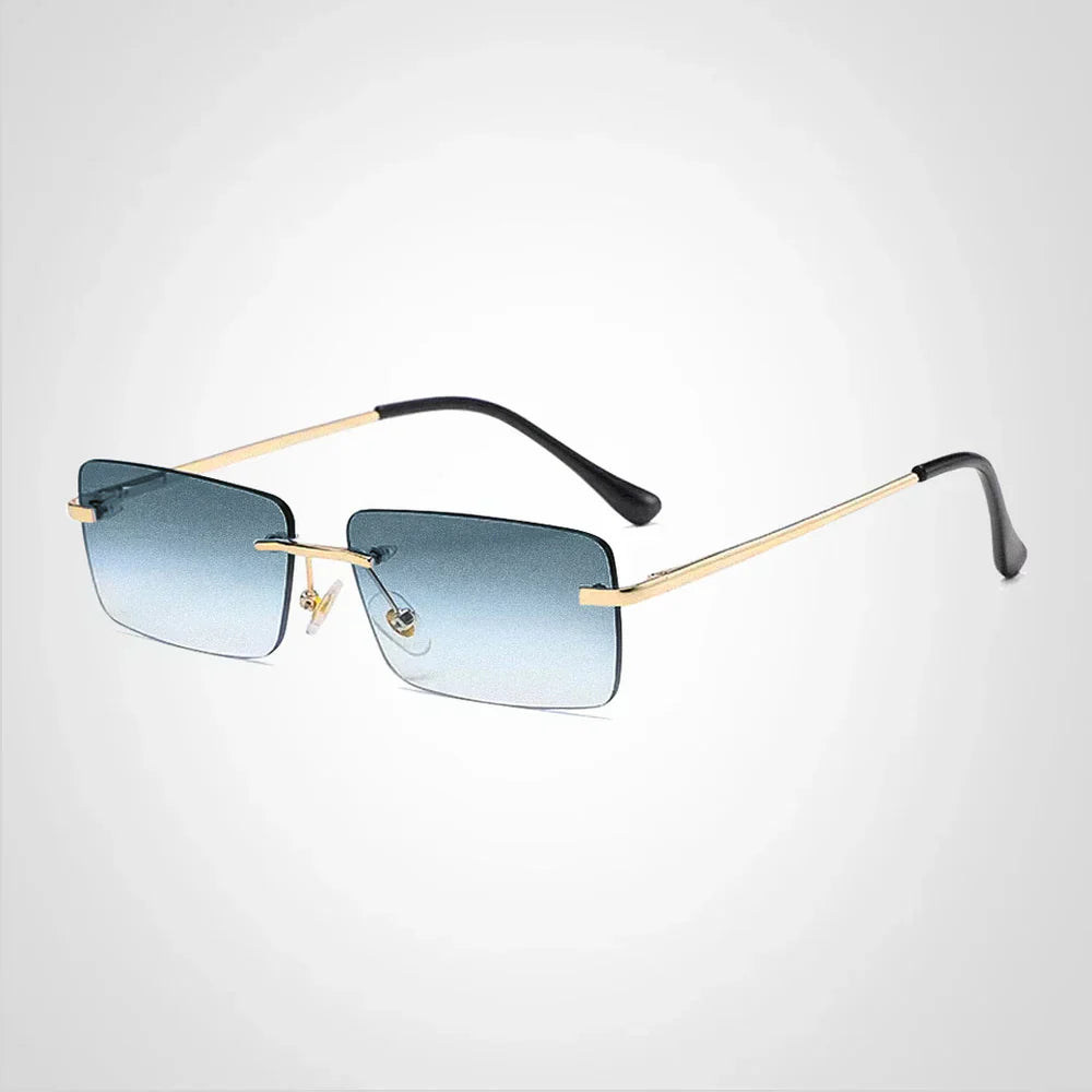 Rimless Rectangular Sunglasses Lightweight UV Protection Fashion Sunglasses