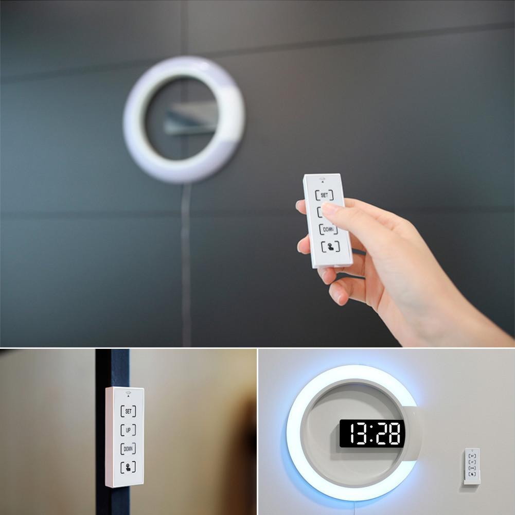 RingLite Elegant LED Ring Wall Clock Modern Digital Clock with Ambient Lighting