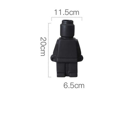 Robot Flower Vase Modern Decorative Vase for Home Desk Shelf Decor