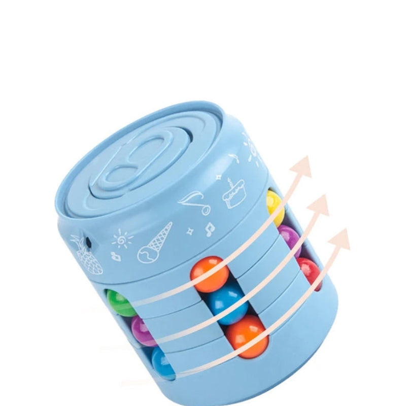 Rotating Fidget Cube Puzzle Toy For Focus And Stress Relief