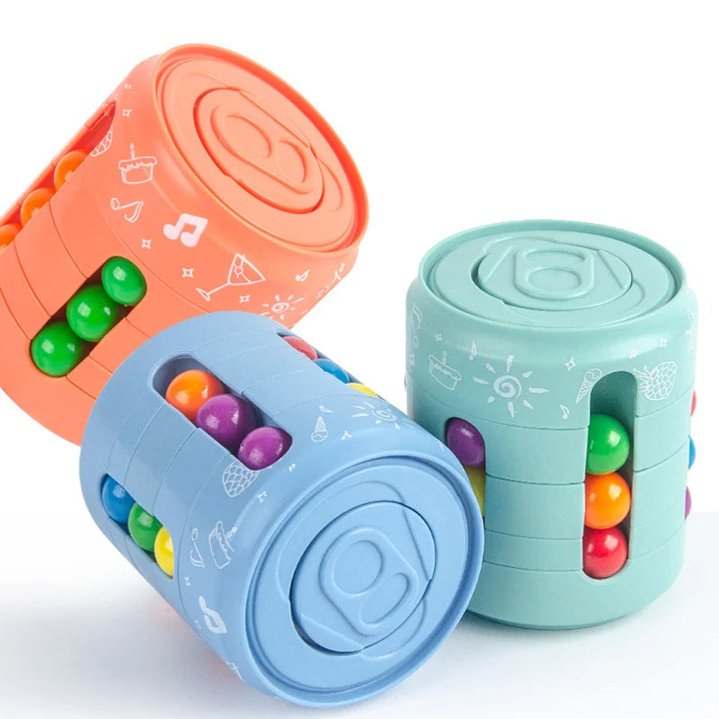 Rotating Fidget Cube Puzzle Toy For Focus And Stress Relief