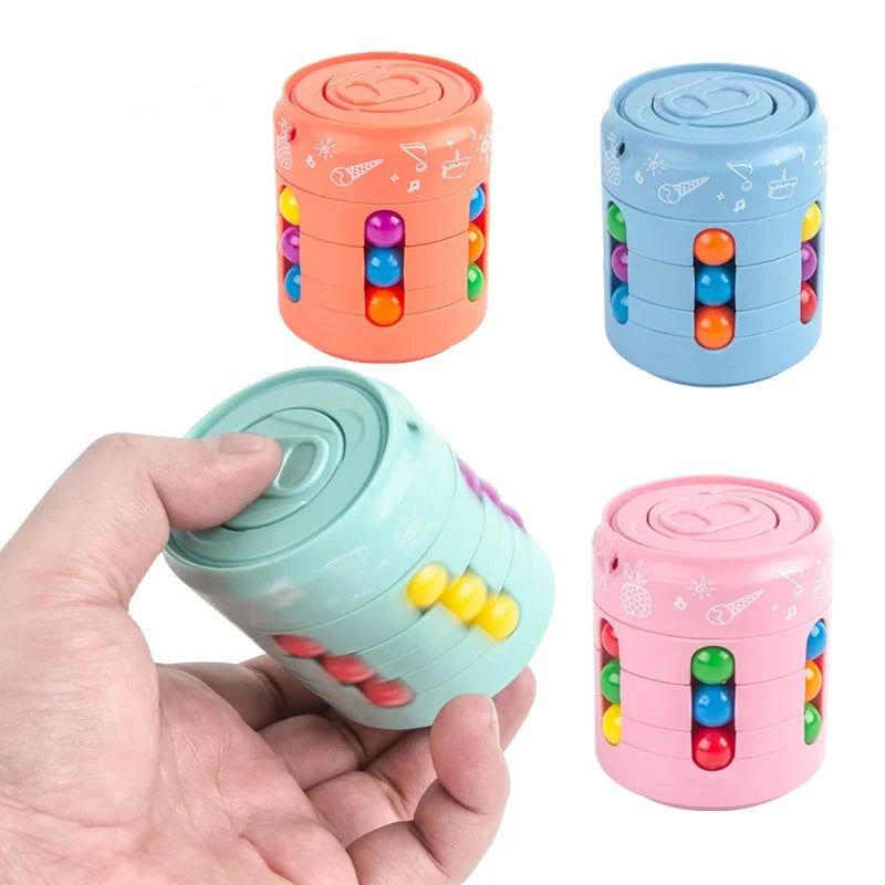 Rotating Fidget Cube Puzzle Toy For Focus And Stress Relief