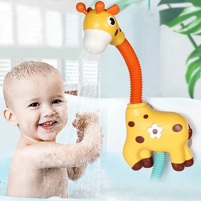 Rotating Giraffe Bath Spray Toy With Shower And Fountain Play