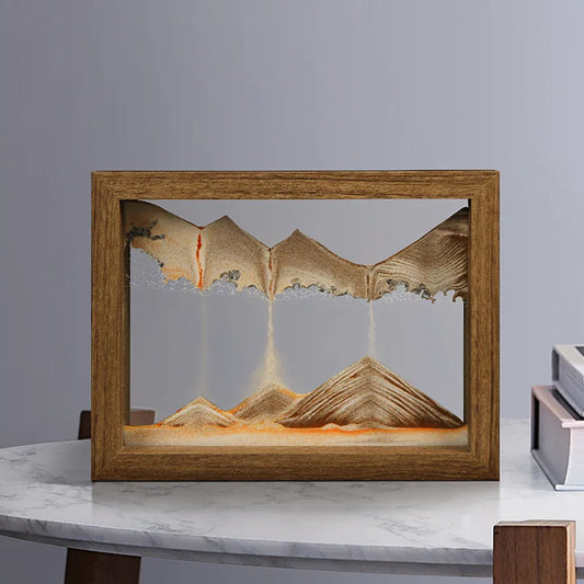 Rotating Sand Art Decor Calming Motion Glass Ornament