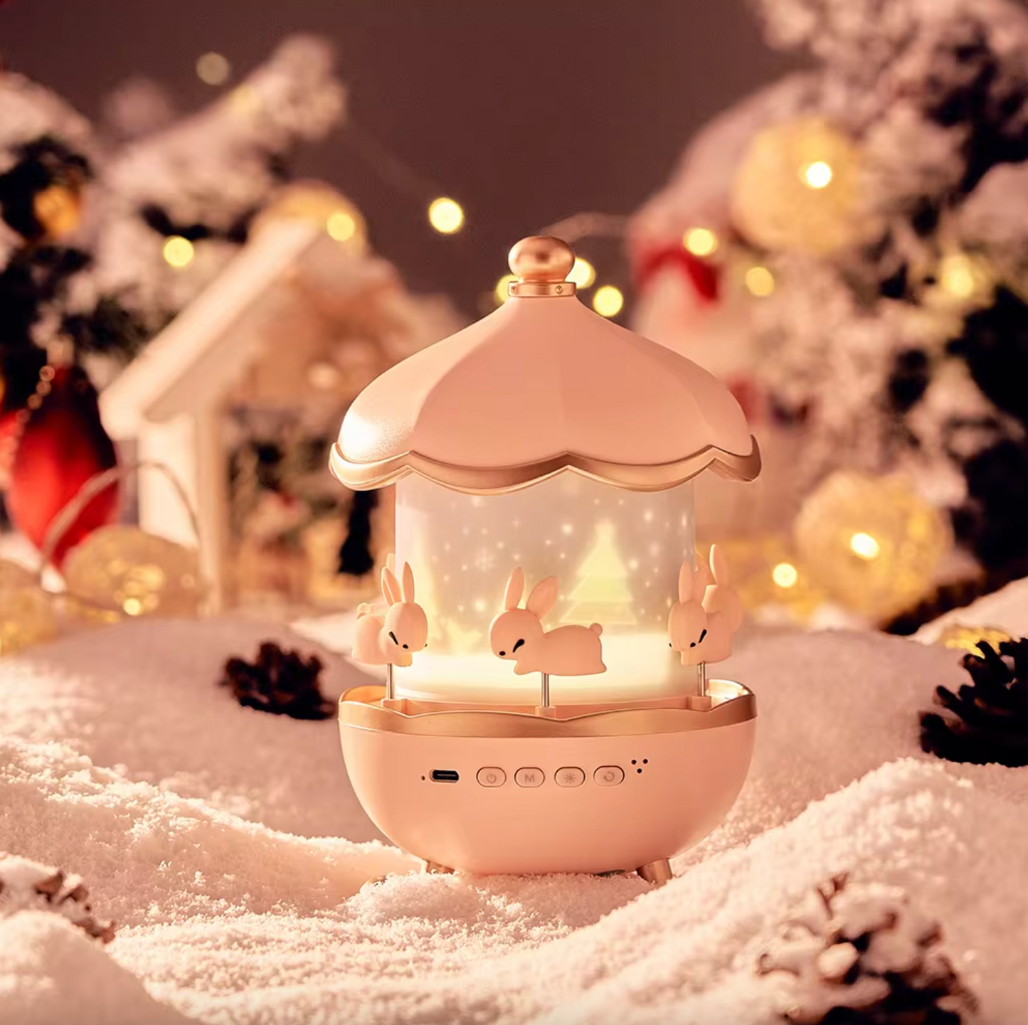 Rotating Star Projector Night Light with Bluetooth Speaker Remote Control Dream Sky Lamp