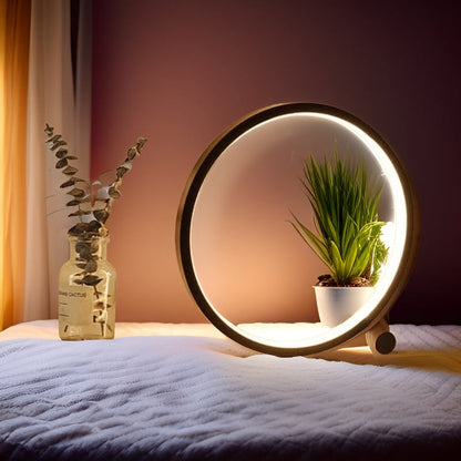 Round LED Table Lamp – Modern Aluminium Design with Soft Ambient Light