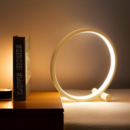 Round LED Table Lamp – Modern Aluminium Design with Soft Ambient Light