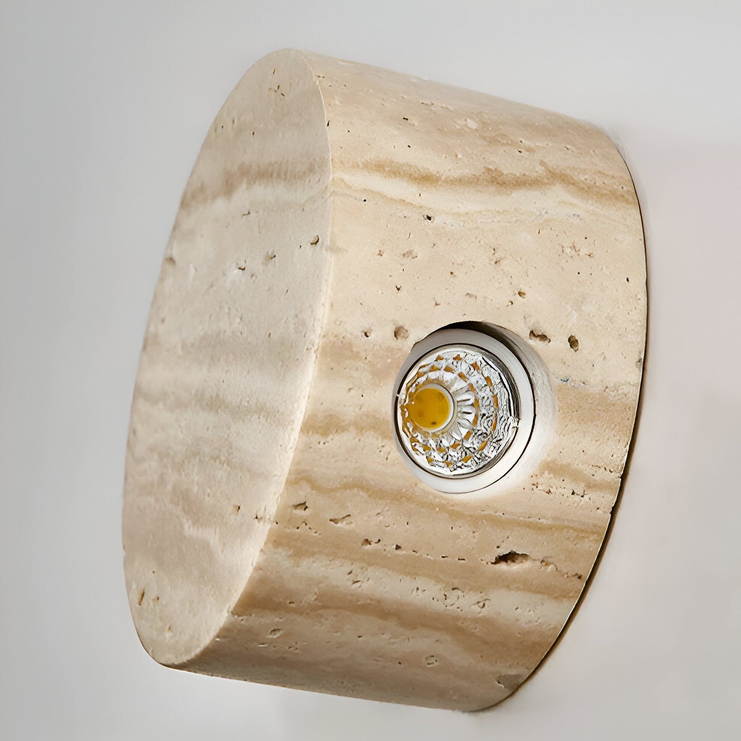 Round Wood LED Wall Light Modern Ambient Wall Sconce Decorative Indoor Lighting