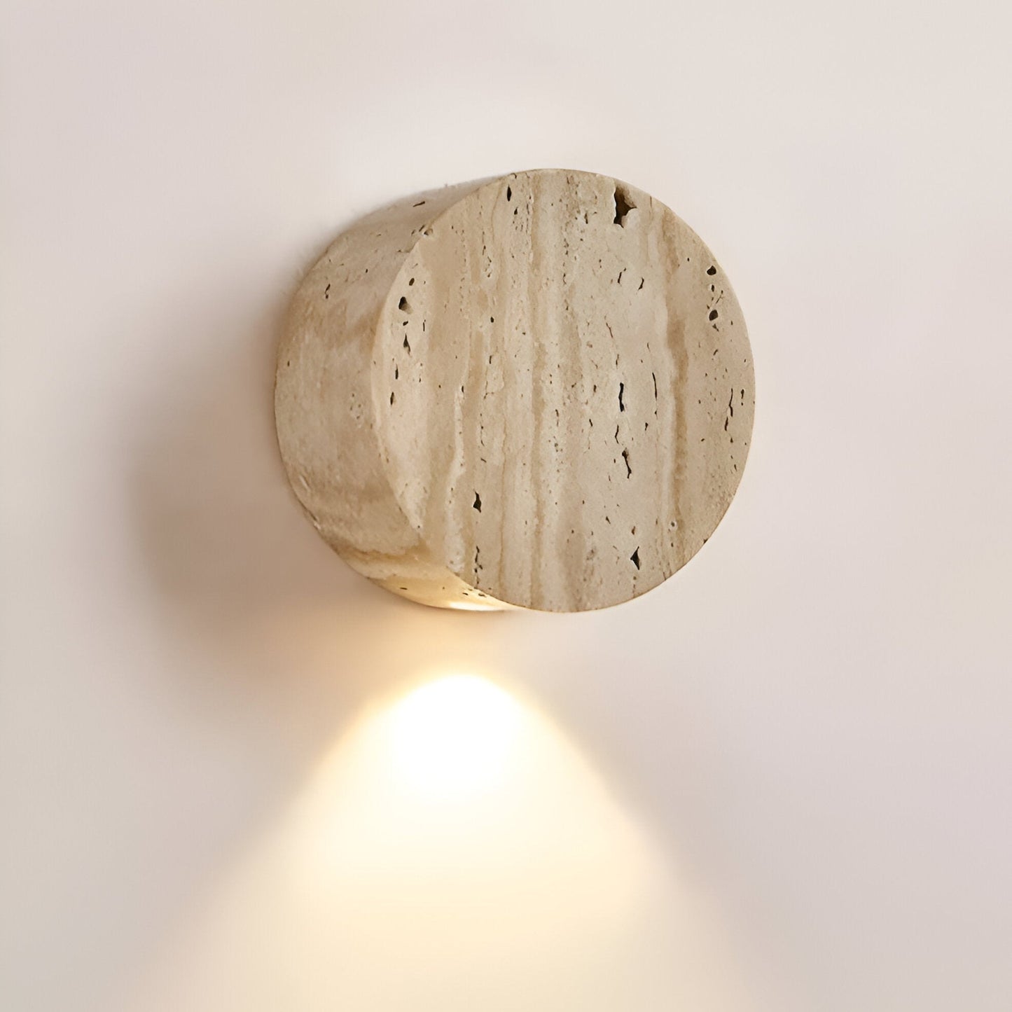 Round Wood LED Wall Light Modern Ambient Wall Sconce Decorative Indoor Lighting