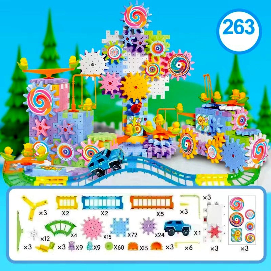 STEM Gear Building Blocks Set for Kids Educational Mechanical Construction Toy