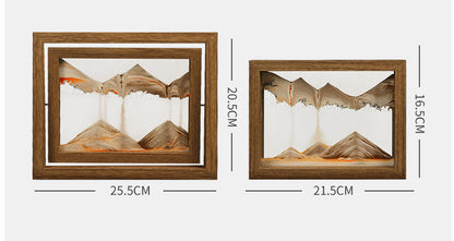 Sandscape Solid Wood 3D Rotating Liquid Sand Art Creative Home and Office Decor