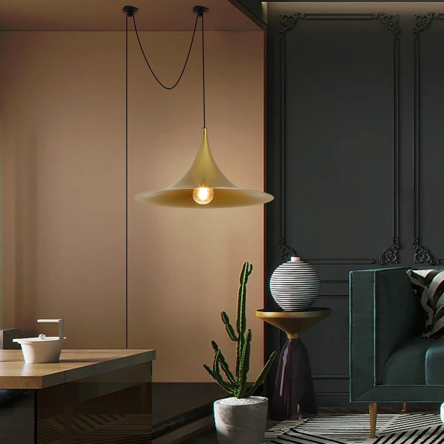 Scandinavian Pendant Light Minimalist Design Warm White Glow Metal 90–260V