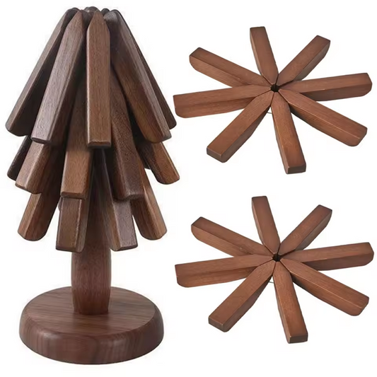 Scandinavian Wooden Coaster Set Minimalist Heat-Resistant Table Protection