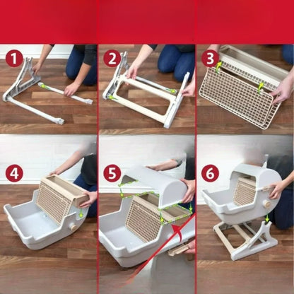 Self-Cleaning Cat Litter Box Smart Hygiene System Drawer Waste Tray