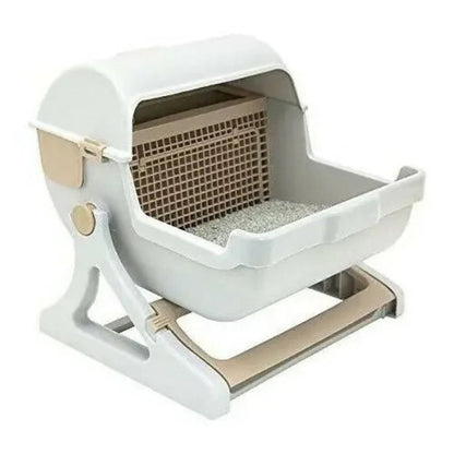 Self-Cleaning Cat Litter Box Smart Hygiene System Drawer Waste Tray