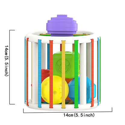 Shape Sorting Cube Early Learning Toy Compact Educational Design