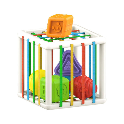 Shape Sorting Cube Early Learning Toy Compact Educational Design