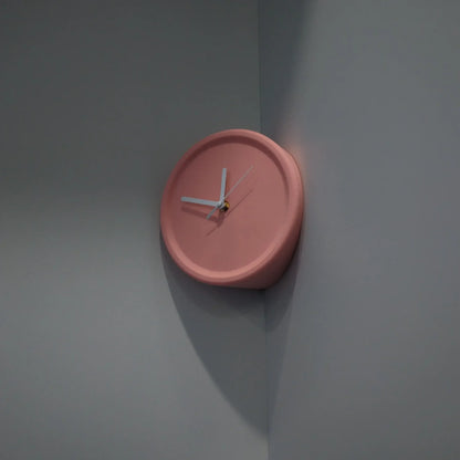 Silent Corner Wall Clock Stylish No Drill Quiet Clock for Home