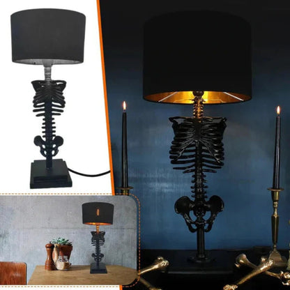 Skull Table Lamp Skeleton Decorative Desk Lamp Gothic Night Light Home Decor