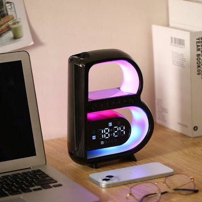 Smart Alarm Clock with RGB Light Bluetooth Speaker Touch Control Bedside Clock