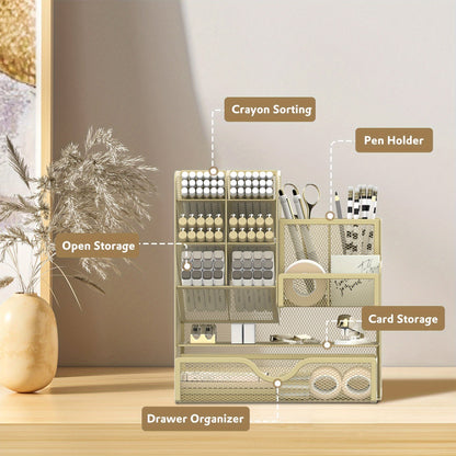 Smart Desk Organizer Rack Multifunctional Storage for Office Supplies