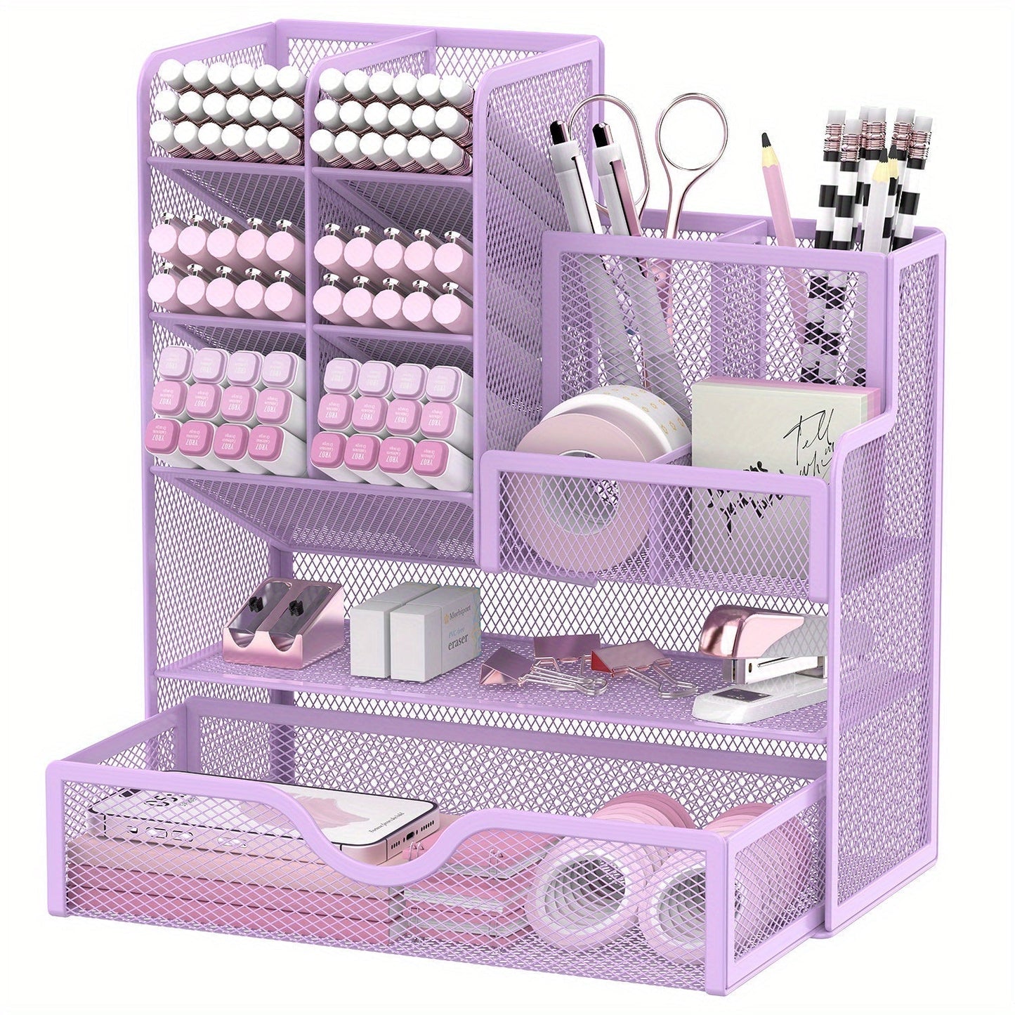 Smart Desk Organizer Rack Multifunctional Storage for Office Supplies